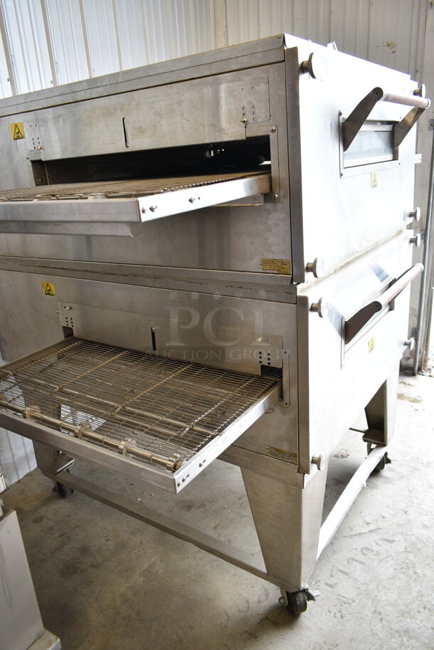 2 2017 XLT 3240B-EL-S4173 Stainless Steel Commercial Electric Powered Conveyor Pizza Ovens on Commercial Casters. 480 Volts, 3 Phase. 2 Times Your Bid! - Image 6 of 9