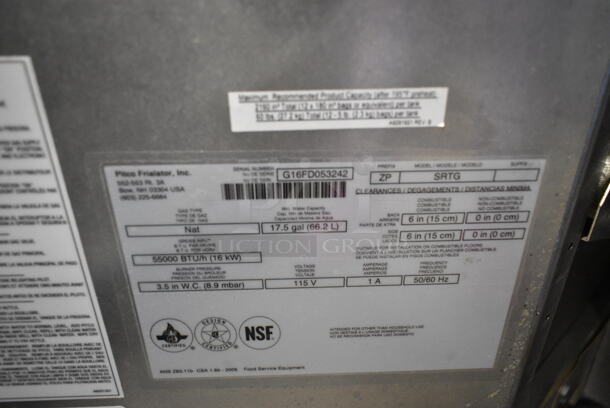 2016 Pitco Frialator SRTG Stainless Steel Commercial Floor Style Natural Gas Powered 2 Bay Rethermalizer on Commercial Casters. Missing Door. 55,000 BTU.  - Image 7 of 7