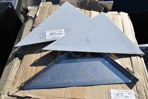 BRAND NEW SCRATCH AND DENT! Lot of 3 Stainless Steel Shelf Brackets.