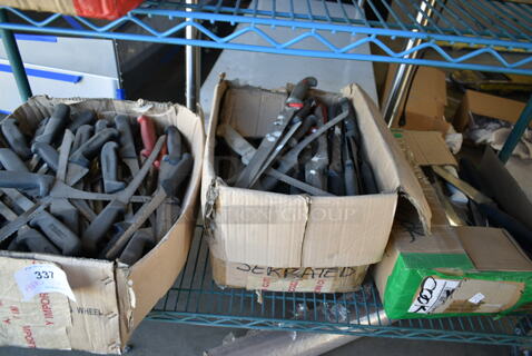 120 SHARPENED Stainless Steel Knives Including Bread. 120 Times Your Bid!