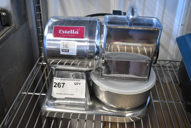 BRAND NEW SCRATCH AND DENT! Estella 348CG12 Stainless Steel Electric Hard Cheese Grater. 120 Volts, 1 Phase. Tested and Working! - Image 2 of 4