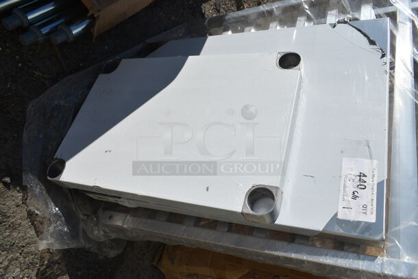 BRAND NEW SCRATCH AND DENT! Regency 600T1824G 18" x 24" 18-Gauge 304 Stainless Steel Commercial Work Table with Galvanized Legs and Undershelf. No Legs.  - Image 2 of 4