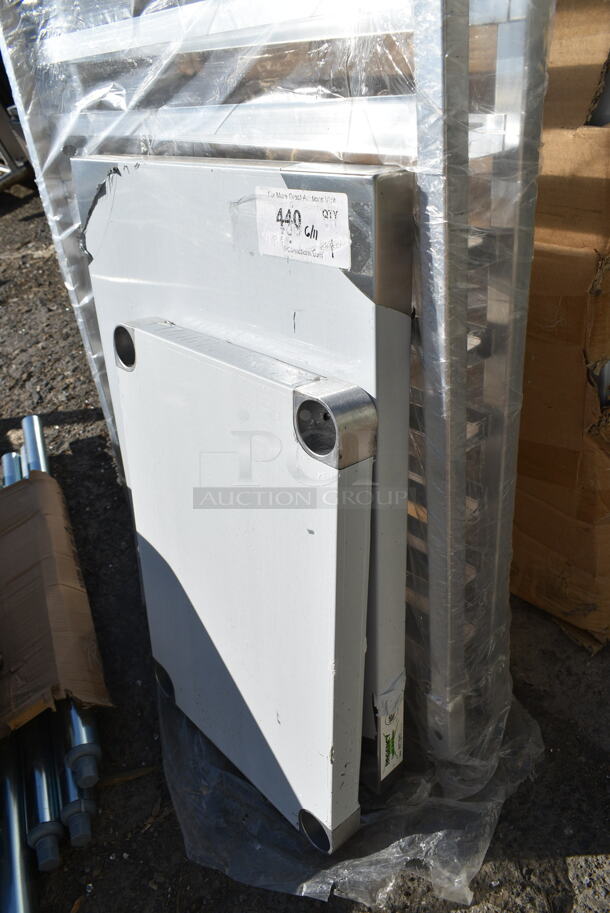BRAND NEW SCRATCH AND DENT! Regency 600T1824G 18" x 24" 18-Gauge 304 Stainless Steel Commercial Work Table with Galvanized Legs and Undershelf. No Legs.  - Image 3 of 4