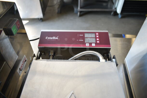 BRAND NEW SCRATCH AND DENT! 2024 Estella 348WBMP1A Stainless Steel Commercial Countertop Belgian Waffle Maker. 120 Volts, 1 Phase. Tested and Working! - Image 3 of 5
