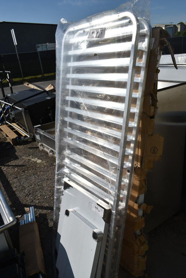 BRAND NEW SCRATCH AND DENT! Steelton 109RACKECON 20 Pan End Load Bun / Sheet Pan Rack - Unassembled. Just Side Panels.  - Image 2 of 3