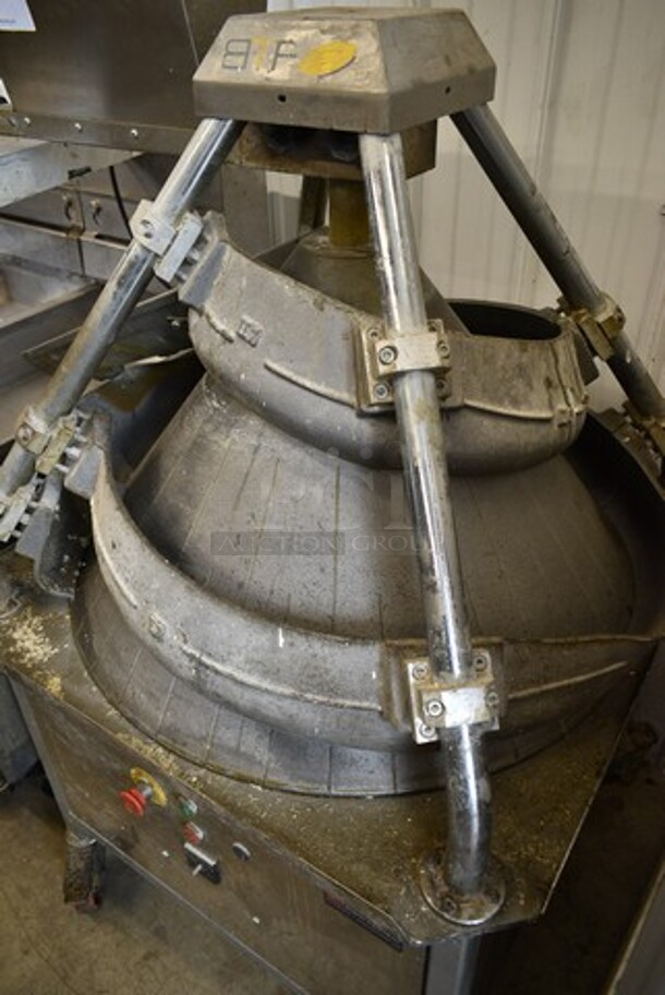 2017 BTF Konik1 I-II Metal Commercial Floor Style Dough Rounder on Commercial Casters. 220 Volts, 3 Phase. - Image 6 of 7