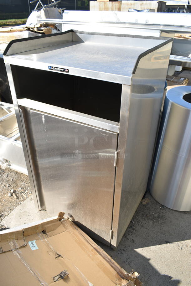 BRAND NEW SCRATCH AND DENT! Lakeside Stainless Steel Commercial Trash Can Shell. - Image 2 of 4