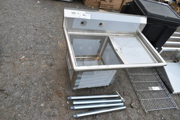BRAND NEW SCRATCH AND DENT! Regency 600S1181818R Stainless Steel Commercial Single Bay Sink w/ Left Side Drain Board. Bay 18x18x13 - Image 2 of 6