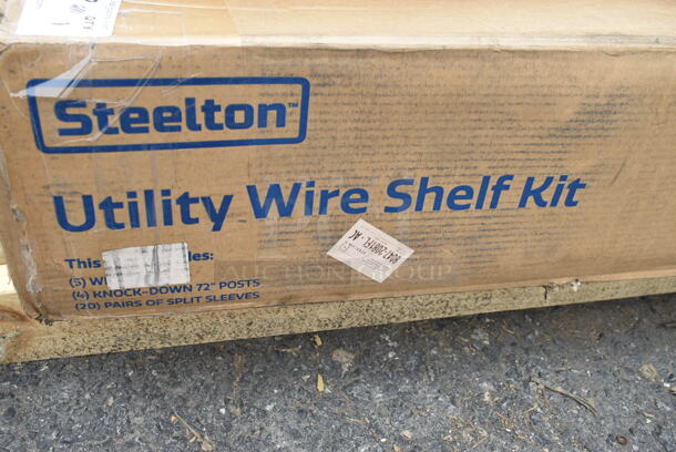BRAND NEW SCRATCH AND DENT! Steelton 465C1848KE5 18" x 48" NSF Chrome 5-Shelf Kit with 72" Posts. May Be Missing Pieces. - Image 3 of 5