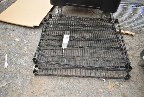 BRAND NEW SCRATCH AND DENT! Lot of 3 Black Finish Wire Shelves. 