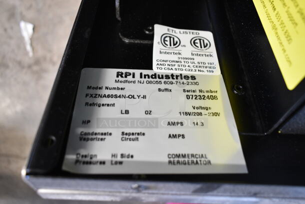 BRAND NEW! RPI Industries FXZNA60S4N-OLY-II Metal Commercial Warming Display Rack on Commercial Casters. 115/208-230 Volts, 1 Phase.  - Image 7 of 7