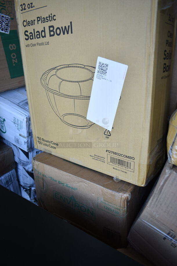PALLET LOT of 25 BRAND NEW Boxes Including 128HD32COMBO ChoiceHD 32 oz. Microwavable Translucent Plastic Deli Container and Lid Combo Pack - 240/Case, 50016W Choice 16 oz. White Poly Paper Hot Cup - 1000/Case, CCB21 Coca-Cola 21 Ounce Cups, Nemco 77353 Divider for Ice Cream Dipper Wells - 12", 999COLLAR88R Grill Pads, 127SB32COMBO Choice 32 oz. Clear Plastic Salad Bowl with Lid - 150/Case, 966UPWIDEB OneUp by Choice White 2-Ply Wide Interfold 6 1/2" x 8 1/2" Dispenser Napkin - 6000/Case, 127SB32COMBO Choice 32 oz. Clear Plastic Salad Bowl with Lid - 150/Case, 52023 Vollrath Spatulas, 127SB18COMBO Choice 18 oz. Clear Plastic Salad Bowl with Lid - 150/Case, 130BKFKSNX500 Choice Black Extra Heavy Weight Wrapped Plastic Cutlery Pack with Napkin - 500/Case. 25 Times Your Bid! - Image 7 of 12