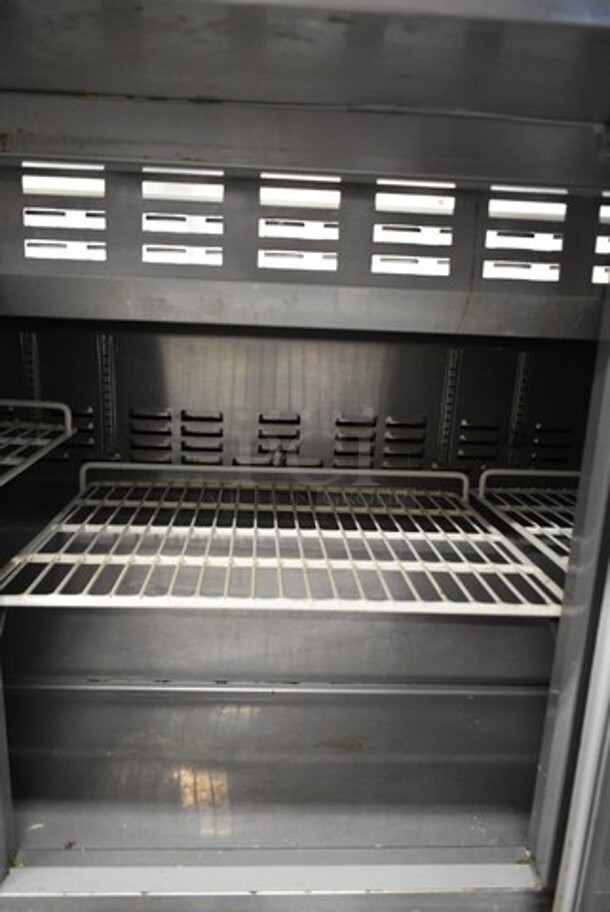 Avantco SCLM3 Stainless Steel Commercial Sandwich Salad Prep Table Bain Marie Mega Top on Commercial Casters. 115 Volts, 1 Phase. Tested and Powers On But Does Not Get Cold - Image 4 of 7