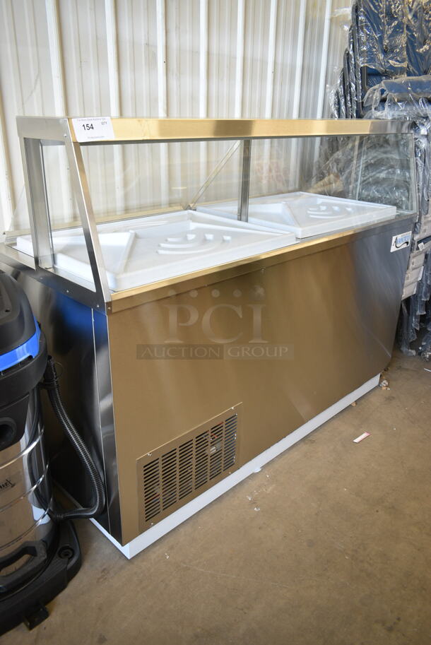 BRAND NEW SCRATCH AND DENT! 2023 Avantco 178CPSS68HC Stainless Steel Commercial Ice Cream Dipping Cabinet. 115 Volts, 1 Phase. Tested and Working! - Image 3 of 9