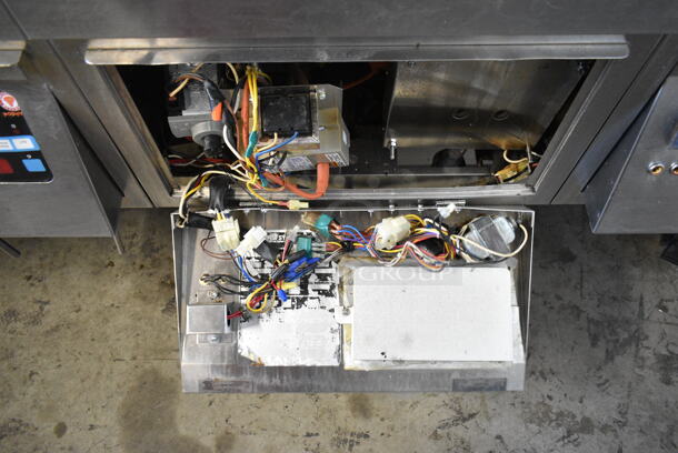 Ultrafryer PAP-2 Stainless Steel Commercial Floor Style Natural Gas Powered 4 Bay Deep Fat Fryer on Commercial Casters. 75,000 BTU.  - Image 2 of 11