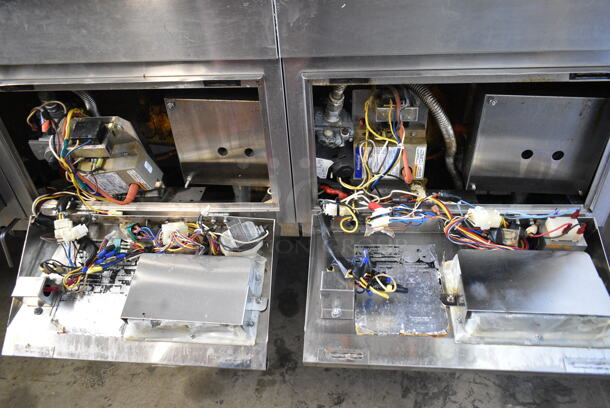 Ultrafryer PAP-2 Stainless Steel Commercial Floor Style Natural Gas Powered 4 Bay Deep Fat Fryer on Commercial Casters. 75,000 BTU.  - Image 8 of 11