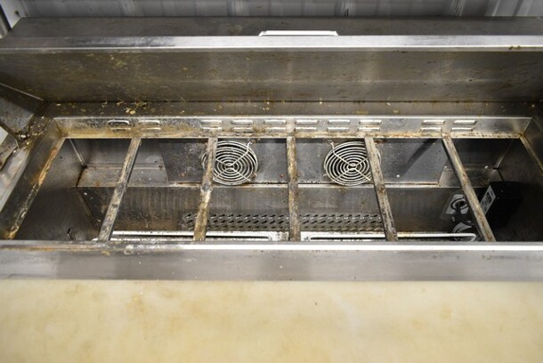 2015 Migali C-SP48-12 Stainless Steel Commercial Sandwich Salad Prep Table Bain Marie Mega Top w/ 2 Tier Over Shelf on Commercial Casters. 115 Volts, 1 Phase. Tested and Working! - Image 2 of 5