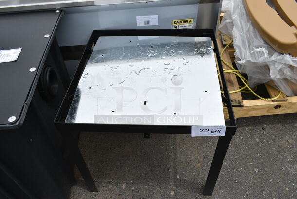 Black Metal End Table.  - Image 1 of 6