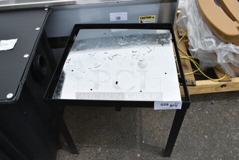 Black Metal End Table. 