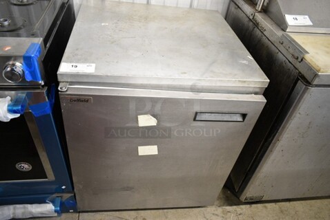 2017 Delfield 407CA-DHL Stainless Steel Commercial Single Door Undercounter Cooler. 115 Volts, 1 Phase. Tested and Does Not Power On