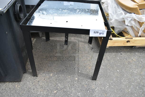Black Metal End Table.  - Image 5 of 6