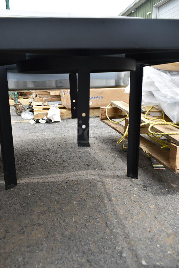 Black Metal End Table.  - Image 6 of 6