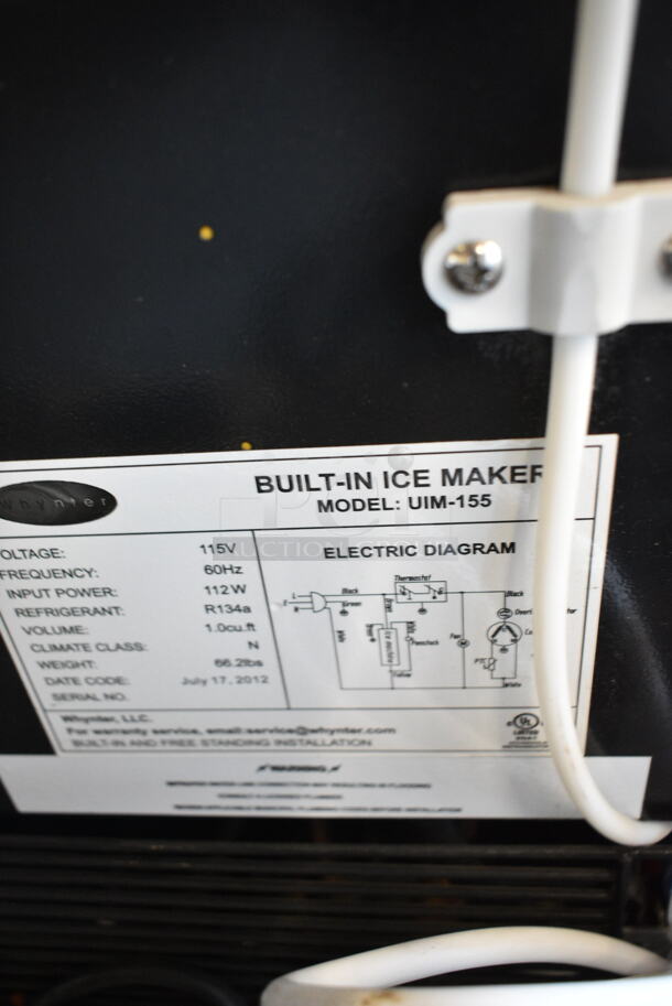 BRAND NEW SCRATCH AND DENT! Whynter UIM-155 Stainless Steel 15" Built In Ice Maker Machine 12lb. 115 Volts, 1 Phase. Tested and Working! - Image 7 of 7