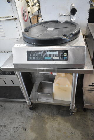 Wunderbar Stainless Steel Commercial Pizza Saucer on Equipment Stand w/ Commercial Casters. Tested and Working!