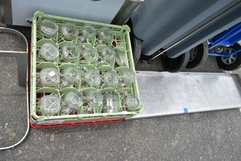 ALL ONE MONEY! Lot of 2 Dish Caddy w/ Glasses and Stainless Steel Shelf. 