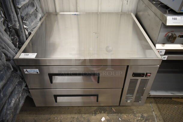 BRAND NEW SCRATCH AND DENT! 2024 Avantco 178CBE36HC Stainless Steel Commercial 2 Drawer Chef Base on Commercial Casters. 115 Volts, 1 Phase. Tested and Working! - Image 2 of 6