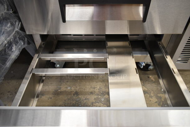 BRAND NEW SCRATCH AND DENT! 2024 Avantco 178CBE36HC Stainless Steel Commercial 2 Drawer Chef Base on Commercial Casters. 115 Volts, 1 Phase. Tested and Working! - Image 3 of 6