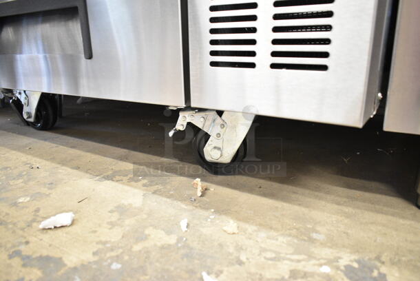 BRAND NEW SCRATCH AND DENT! 2024 Avantco 178CBE36HC Stainless Steel Commercial 2 Drawer Chef Base on Commercial Casters. 115 Volts, 1 Phase. Tested and Working! - Image 5 of 6