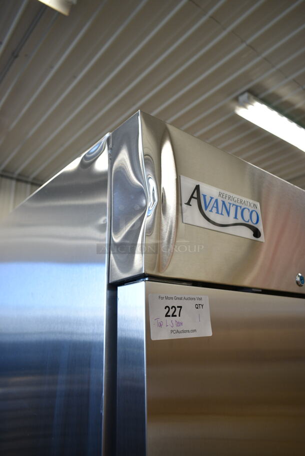BRAND NEW SCRATCH AND DENT! 2023 Avantco 178A35FHC Stainless Steel Commercial 2 Door Reach In Freezer w/ Poly Coated Racks. Dent On Top Left. 115 Volts, 1 Phase. Tested and Working! - Image 4 of 8