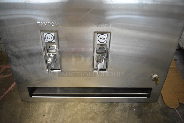 Stainless Steel Wall Mount Sanitary Pad / Tampon Dispenser.  - Image 2 of 4