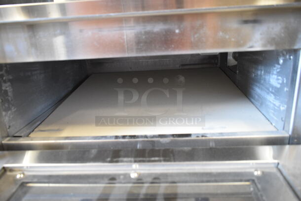 BRAND NEW SCRATCH AND DENT! 2023 Crosson CPO-320 Stainless Steel Commercial Countertop Electric Powered 2 Deck Pizza Oven w/ Cooking Stones; 1 Broken. 120 Volts, 1 Phase. Tested and Working! - Image 3 of 6