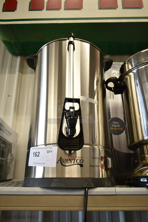 2 BRAND NEW SCRATCH AND DENT! Avantco 177CU100ETL Stainless Steel  100 Cup (500 oz.) Double Wall Stainless Steel Coffee Urn / Coffee Percolator. 2 Times Your Bid! - Image 3 of 4