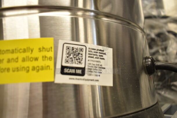 2 BRAND NEW SCRATCH AND DENT! Avantco 177CU100ETL Stainless Steel  100 Cup (500 oz.) Double Wall Stainless Steel Coffee Urn / Coffee Percolator. 2 Times Your Bid! - Image 4 of 4