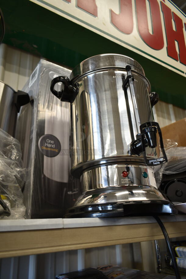 2 BRAND NEW SCRATCH AND DENT! Hamilton Beach D50065 Stainless Steel 60 Cup (318 oz.) Stainless Steel Commercial Coffee Urn / Percolator. 2 Times Your Bid! - Image 2 of 4