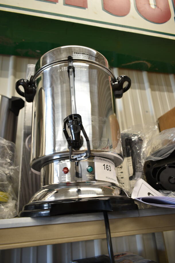 2 BRAND NEW SCRATCH AND DENT! Hamilton Beach D50065 Stainless Steel 60 Cup (318 oz.) Stainless Steel Commercial Coffee Urn / Percolator. 2 Times Your Bid! - Image 3 of 4