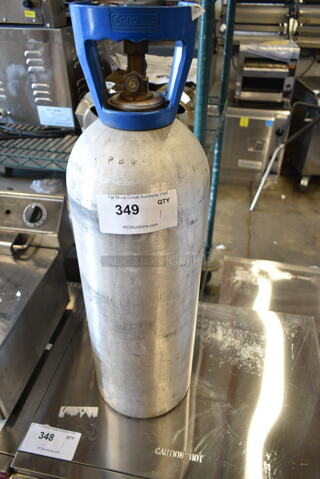 Metal Carbon Dioxide Tank. Buyer Must Pick Up - We Will Not Ship This Item.