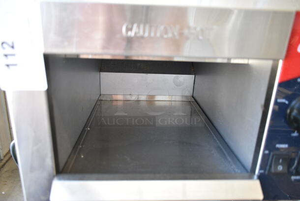 BRAND NEW SCRATCH AND DENT! 2023 Crosson CCT-500 Stainless Steel Commercial Countertop Electric Powered Conveyor Toaster Oven. 120 Volts, 1 Phase. Tested and Does Not Power On
 - Image 4 of 5