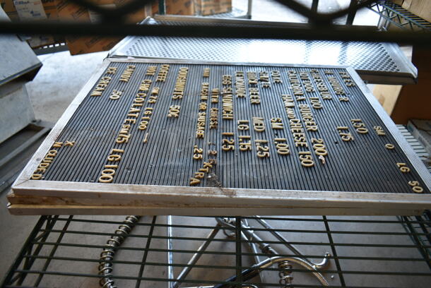 ALL ONE MONEY! Two Tier Lot of Various Items Including Metal Baking Pans and Menu Boards - Image 4 of 10