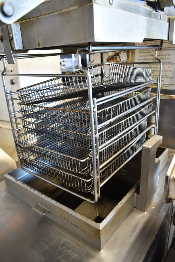 Henny Penny PFE-591 Computron 8000 Stainless Steel Commercial Electric Powered Pressure Fryer w/ Filtration System on Commercial Casters. 480 Volts, 3 Phase.  - Image 5 of 6