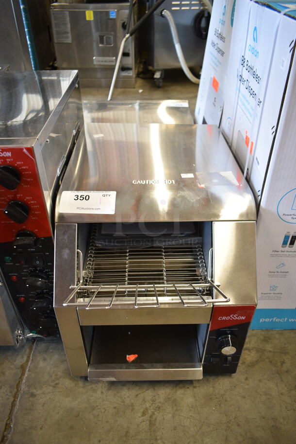 BRAND NEW SCRATCH AND DENT! 2023 Crosson CCT-500 Stainless Steel Commercial Countertop Electric Powered Conveyor Toaster Oven. 120 Volts, 1 Phase. Tested and Working! - Image 2 of 7