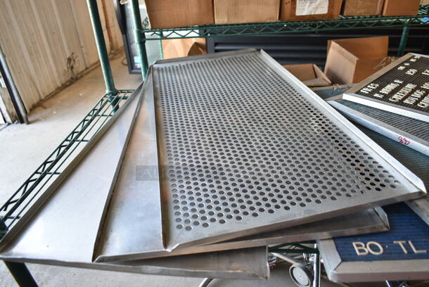 ALL ONE MONEY! Two Tier Lot of Various Items Including Metal Baking Pans and Menu Boards - Image 6 of 10