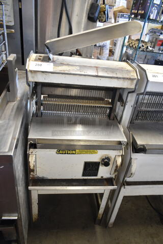 Oliver 777 Metal Commercial Floor Style Bread Loaf Slicer. 115 Volts, 1 Phase. Tested and Working!