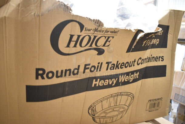 PALLET LOT of 17 BRAND NEW Boxes Including 2 Box 612509HD Round Heavy Weight Foil Take-Out Pan, Choice Basket Liner, Noble Large Gloves, 760PCC22 Poly Paper Cold Cup, Enjay B-FB12 Food Boxes, 164HICRTCHWA High Chair Crotch Panel, 3 Box 347RPBD10WHS White Plastic Plate with Silver Bands. 17 Times Your Bid! - Image 4 of 12