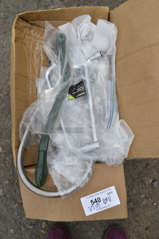 BRAND NEW SCRATCH AND DENT! Lot Including Regency 600FSNZDJ24 24" Double-Jointed Swing Spout with 2 GPM Aerator