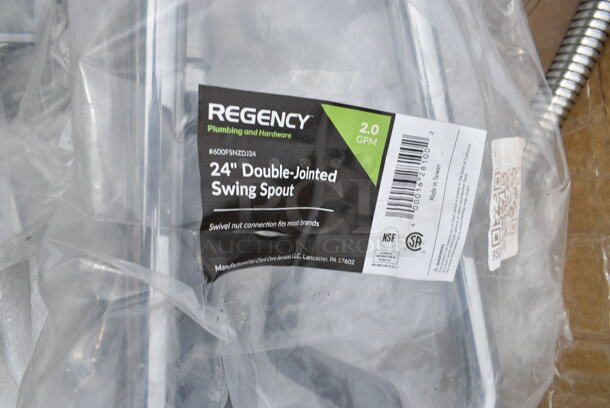 BRAND NEW SCRATCH AND DENT! Lot Including Regency 600FSNZDJ24 24" Double-Jointed Swing Spout with 2 GPM Aerator - Image 3 of 6