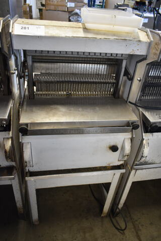 Oliver 777 Metal Commercial Floor Style Bread Loaf Slicer. 115 Volts, 1 Phase. Tested and Working!